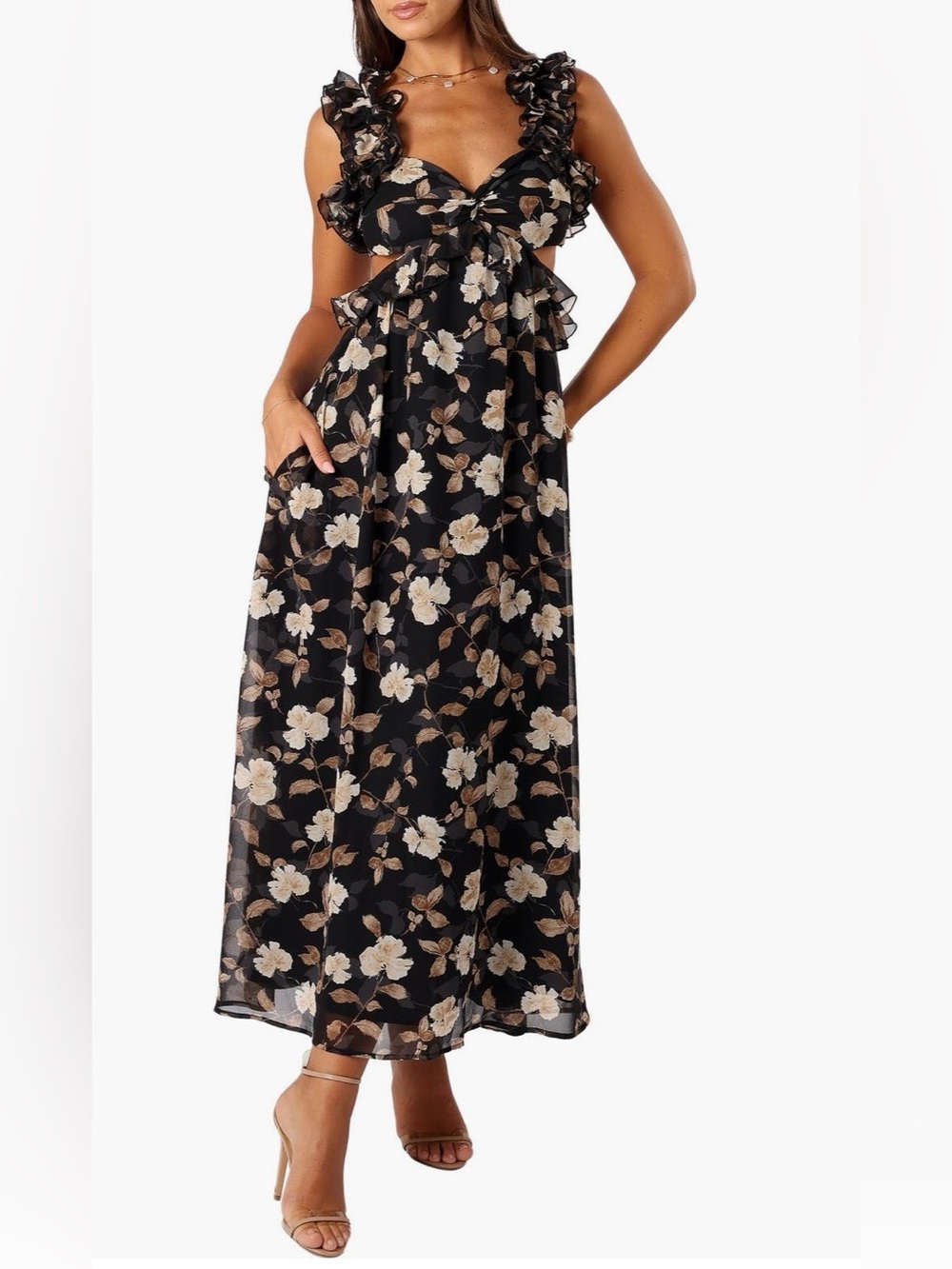 NWT Petal & Pup Lucah Floral Ruffle Maxi Dress XL